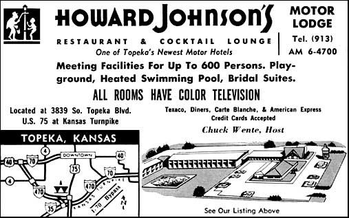 Howard Johnson's Motor Lodge and Restaurant Topeka, Kansas