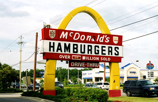 McDonald's Single Arch Crest Sign at Winter Haven Florida