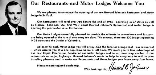 Howard Johnson's Motor Lodge and Restaurant St. Paul, Minnesota